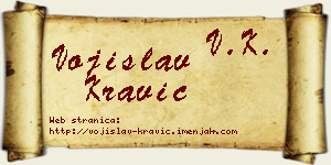 Vojislav Kravić vizit kartica